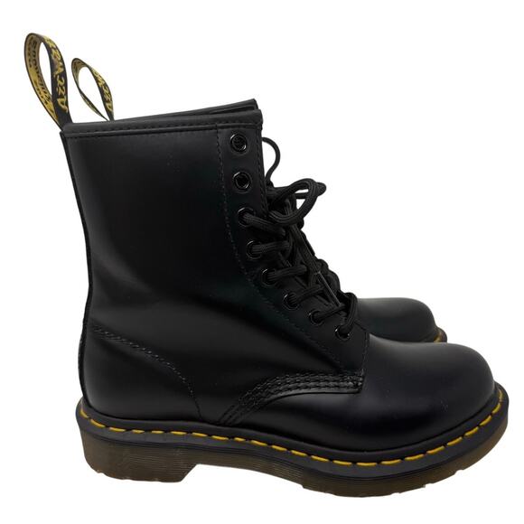 Dr. Martens 1460 Smooth Leather Lace Up Boots Black Women’s 6 Mint Condition - Picture 2 of 10